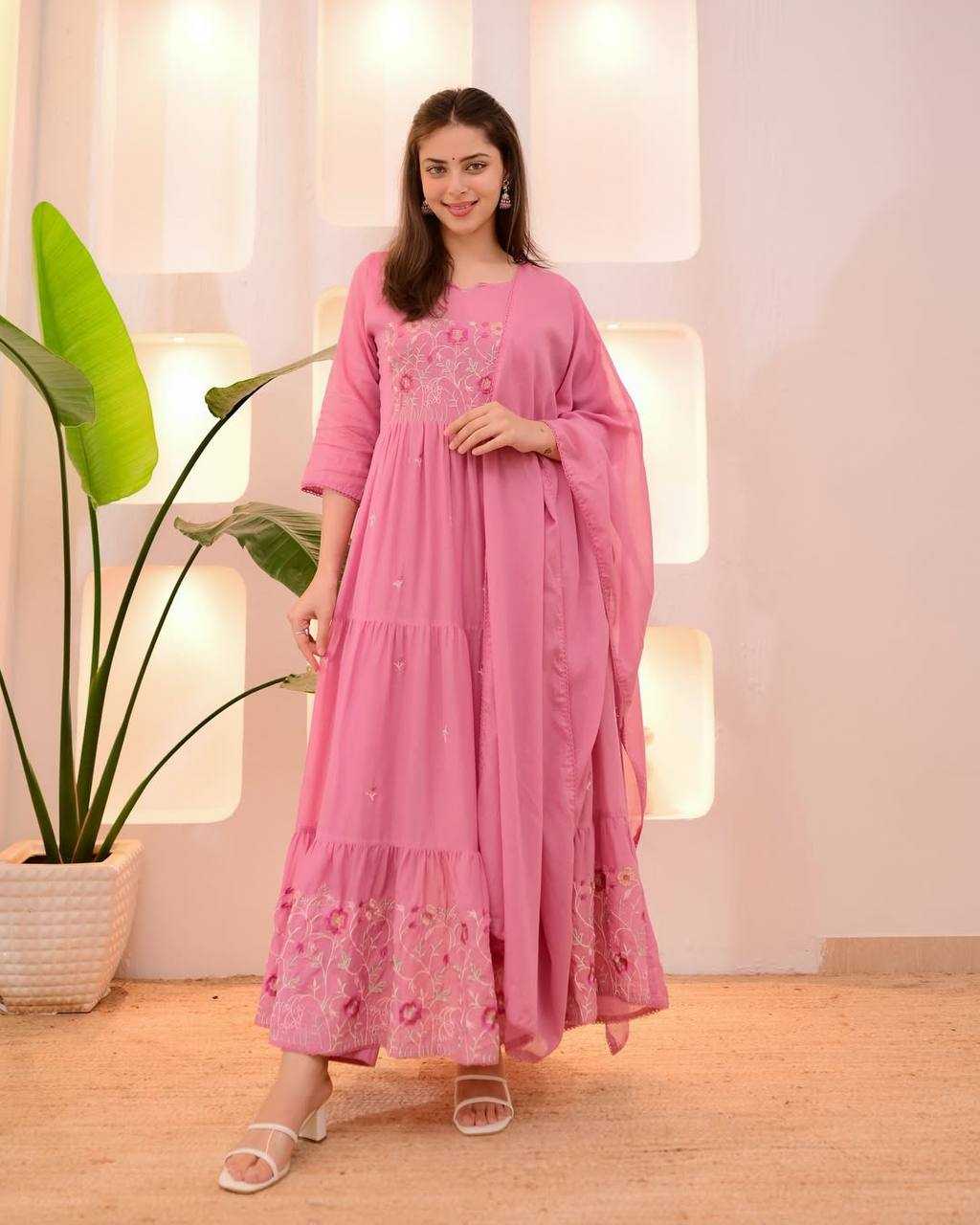 Georgette Embroidered Kurtis